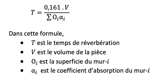 formule sabine